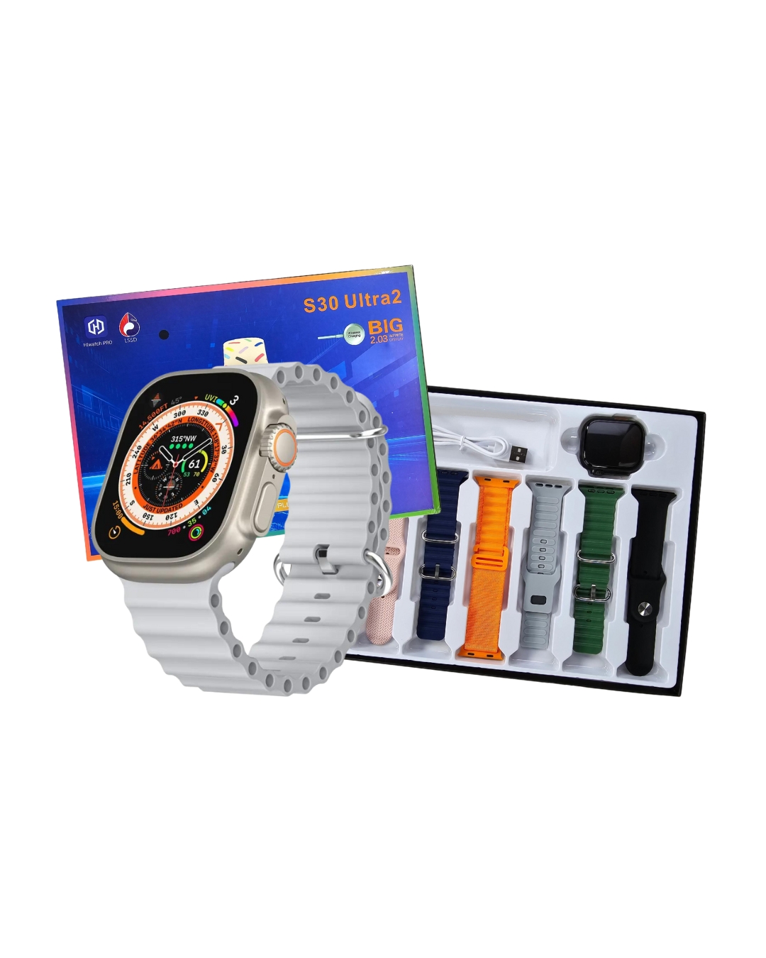 SMARTWATCH RC S30 ULTRA 2 7 EN 1 – Reina Electronica