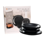 SET VAJILLA DE VIDRIO ORYX 18 PCS