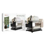SECAPLATOS ESCURRIDOR CON PORTA VASOS ORYX OR-DR01