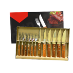 SET DE 12 CUBIERTOS  ASADEROS DE MADERA